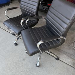 Leather Rolling Chairs