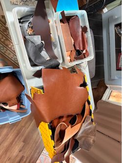 Leather scraps by the pound or take it all