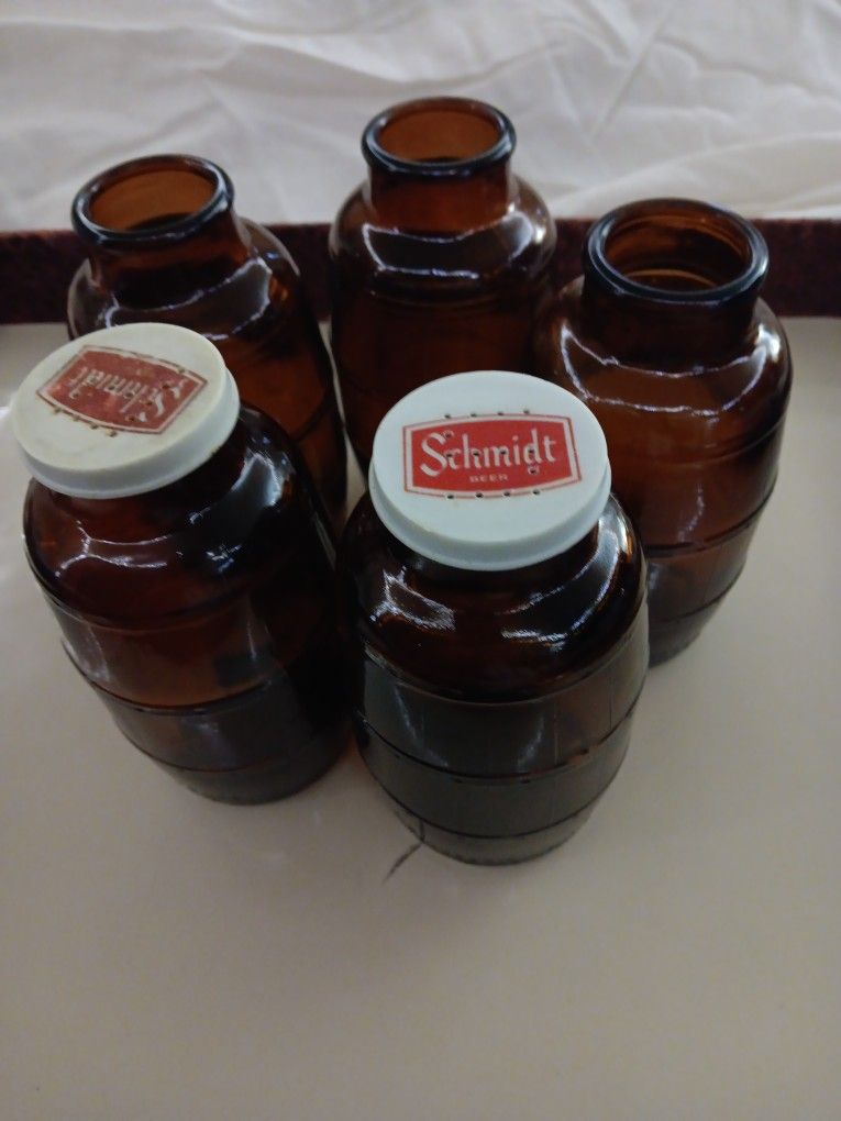 Set Of Schemidt Salt & Pepper Shakers 3 Reg Bottles