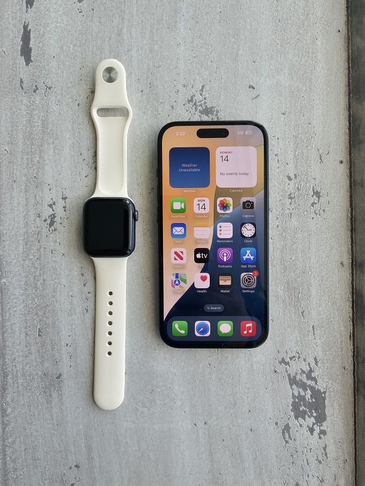 Iphone 15 128gb T-mobile And Apple Watch 6 GPS And Cell
