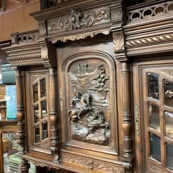 Antique Renaissance Revival Cabinet Early 1800S