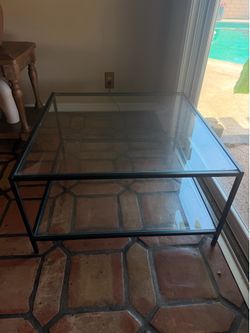 Glass coffee table
