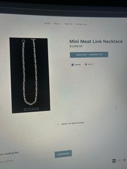 travis walker mini meat link necklace