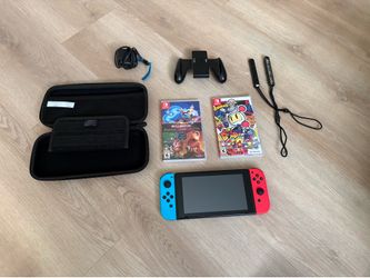Nintendo Switch+Games+Travel case