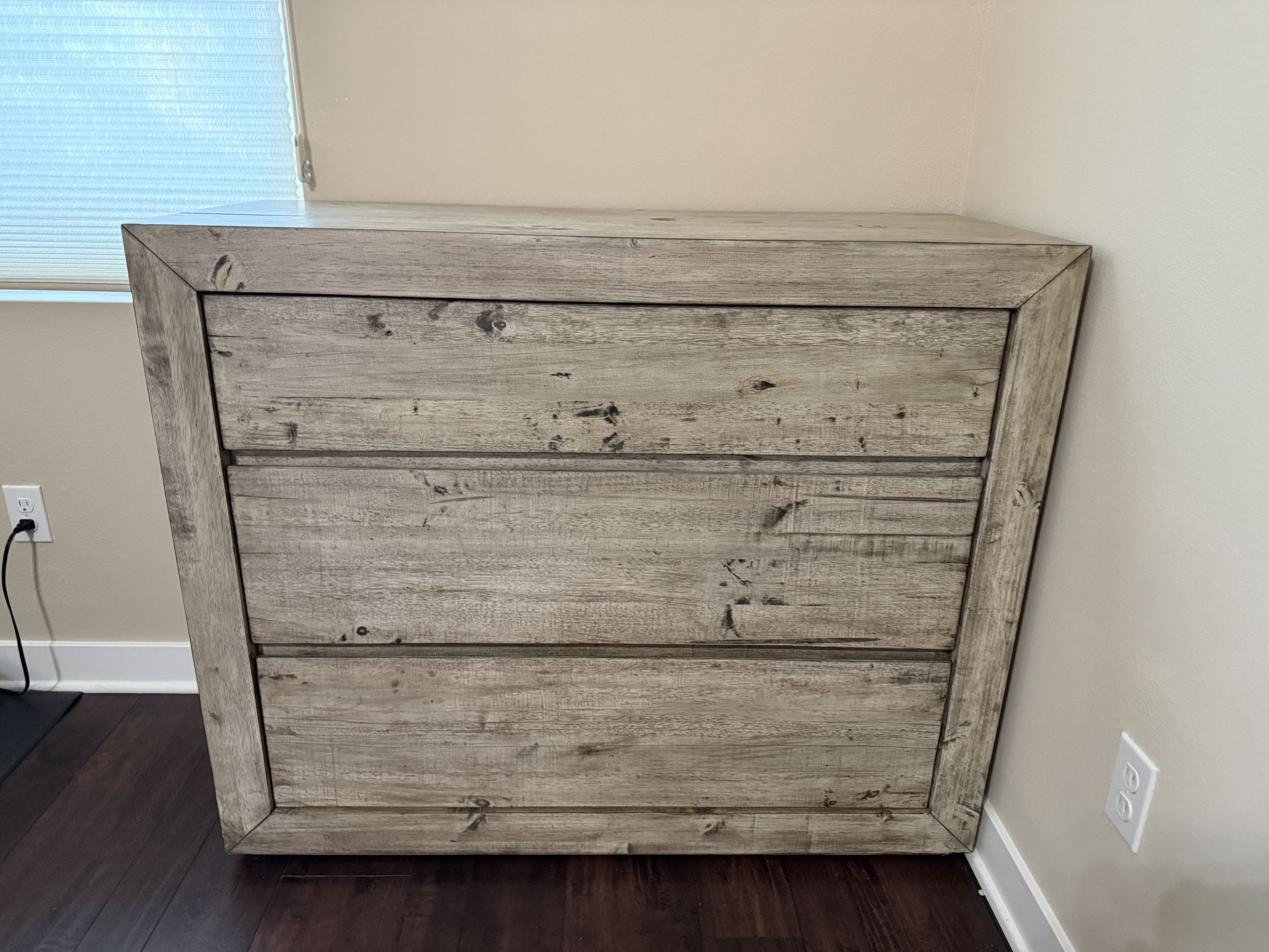 Grey Finish Dresser (Real Wood)