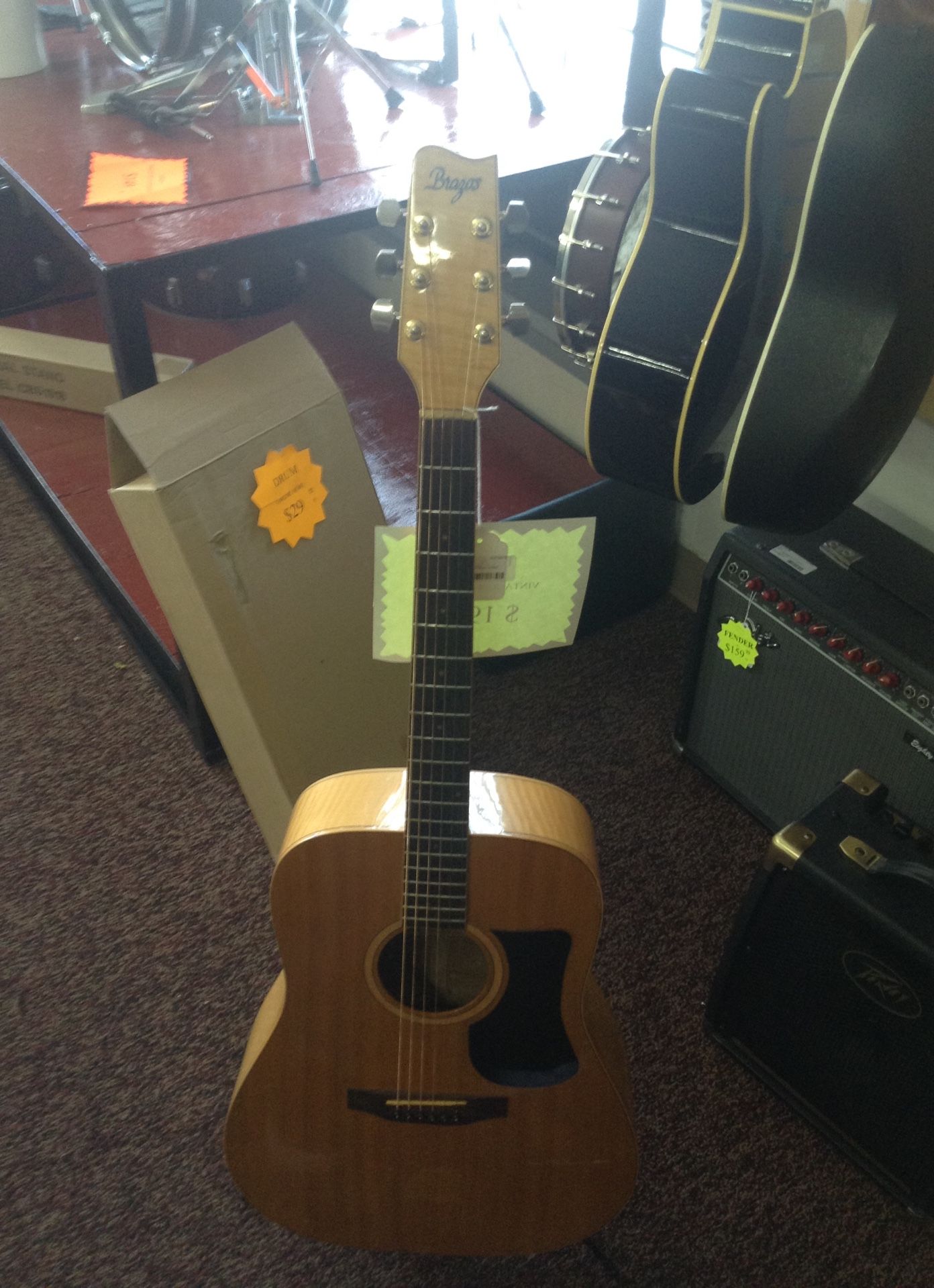 Brazos vintage 80s acoustic guitar