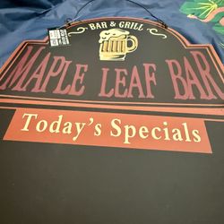 Home Decor Bar& Grill Wall Sign Chalkboard  New