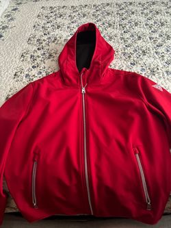 Guess Red Full-Zip Hooded Jacket