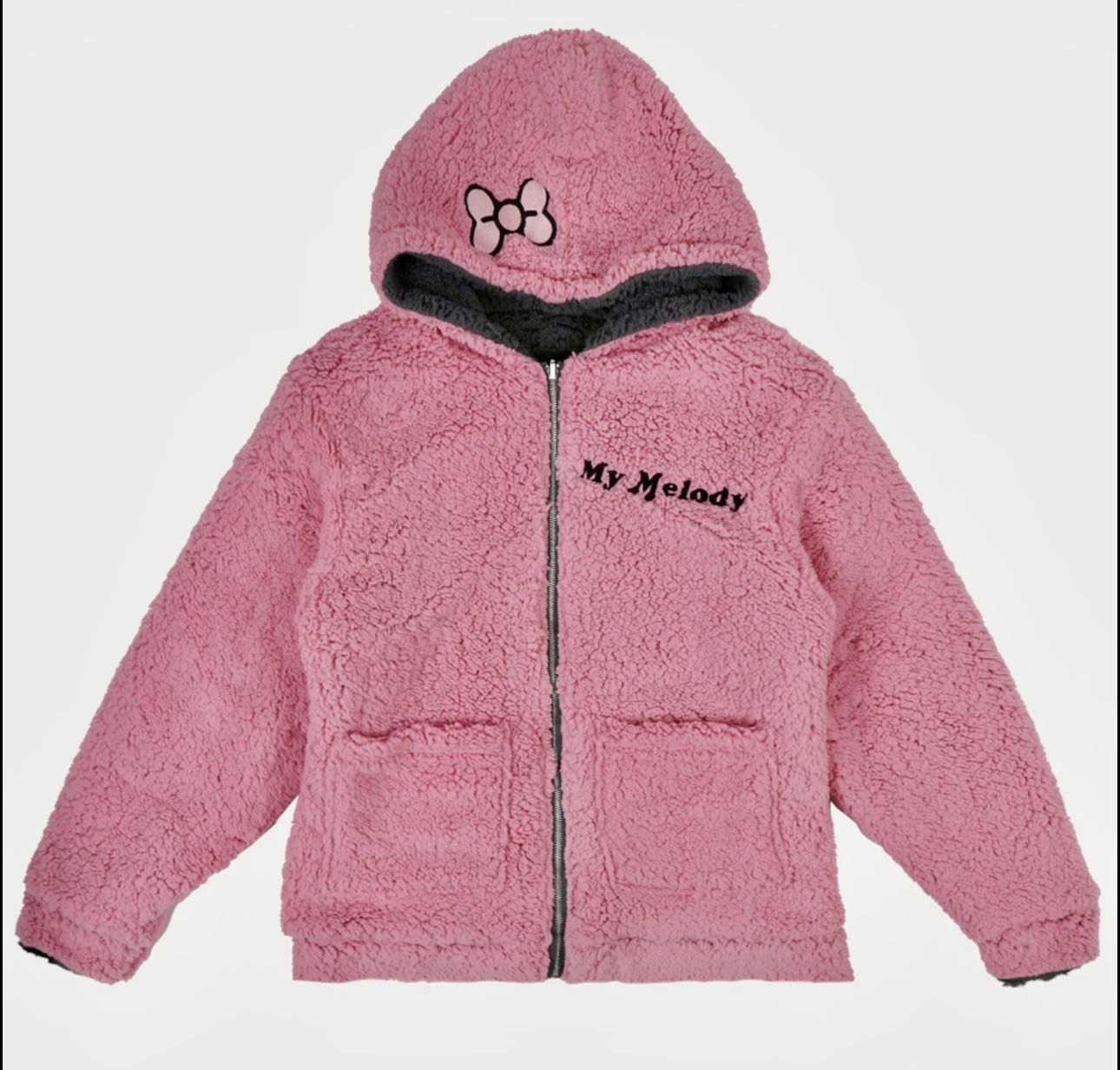 Kuromi & My Melody Reversible Sherpa Jacket Size L 