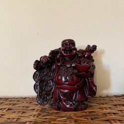 Resin Buddha Statue, 6" Buddha Figure, Abundance, Prosperity, Happiness, Good Luck, Altar Decor