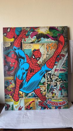 Marvel Spiderman Comic Book Canvas Poster