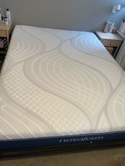 Costco NovaForm Queen Sized Mattress and Metal Bed Frame