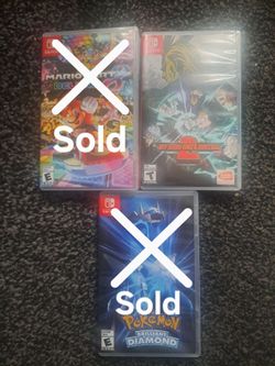 Nintendo switch games "Pokémon BD," " My Hero 1 justice," and " Mario kart 8 Deluxe"