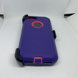 For iPhone 7/8 iPhone SE Purple With Pink Belt Clíp Case 