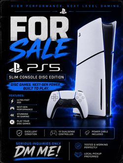 PS5 Slim Console Disc Edition - 1TB