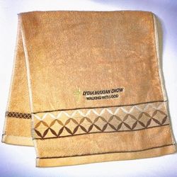 Jacquard Fashion Soft  Cotton Embroidery Bath Towel 28 * 13 inchesI ( Chocolate)