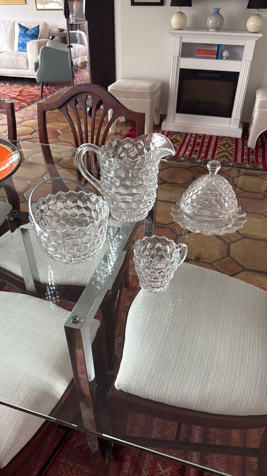 VINTAGE FOSTORIA CLEAR  GLASS PATTERN