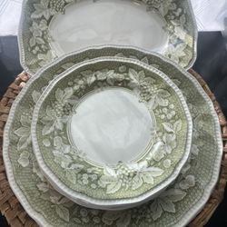 Antique Kensington Ironstone Plates | English Ironstone