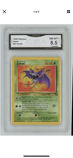 Pokemon tcg Zubat 8.5 near mint fossil set