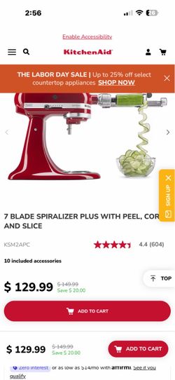 KitchenAid 7 Blade Spiralizer Plus Attachment