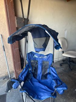 Blue Folding Camping Chair Backpack Bag