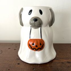 NWT Pottery Barn Doug the Dog Halloween Mug / Pencil Holder Approx. 5.25” Tall