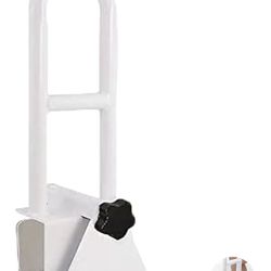 Bathtub Safety Rail, White Bathtub Rail Handle Clamp Railing Bath Grab Bar - Adjustable Shower Hand Grip Handle Assist Grab Bar for Bathroom and Showe