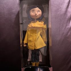 Coraline Action Figure Doll With Yellow Raincoat 