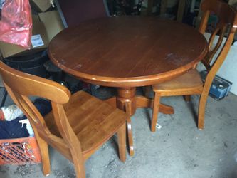 Oak table and chairs