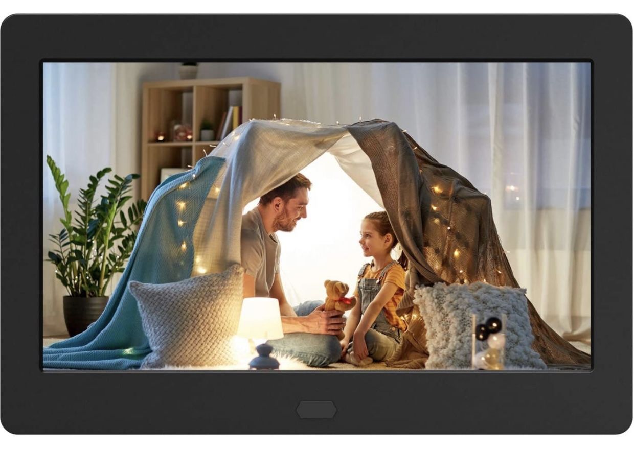 Digital Photo Frame with IPS Screen - Digital Picture Frame with 1080P Video, Music, Photo, Auto Rotate, Slide Show, Remote Control, Calendar, Time,12