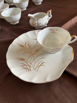 1950’s Lefton Porcelain China "Golden Wheat" Snack Dish Set - $200 OBO