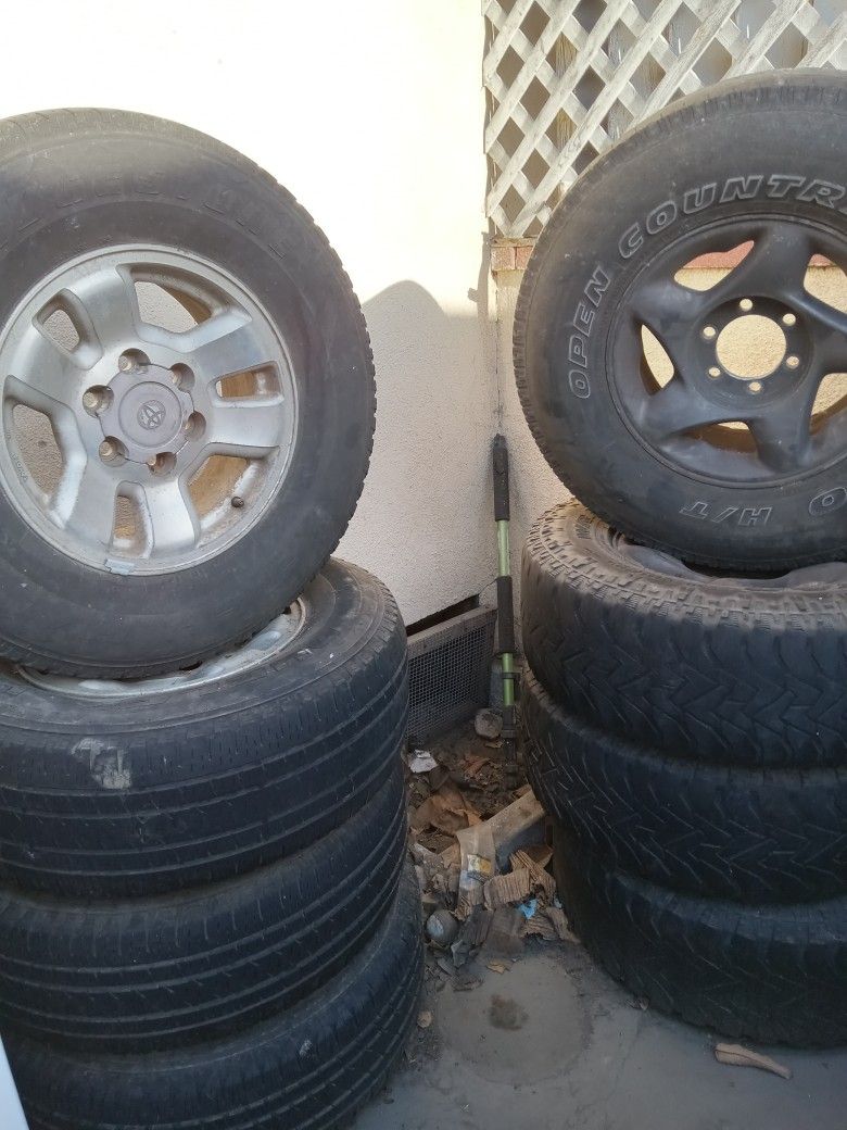 Set Rim Tires Size16 For Tacoma 4runer 130 Ech Set Or 250for Both Set