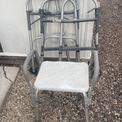 Shower Seat And 2 Walkers