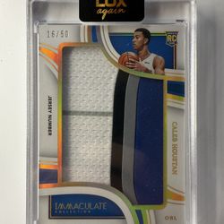 ✨2022-23 Immaculate Caleb Houstan Jersey Letter Swatch Number Rookie #16/50 ✨
