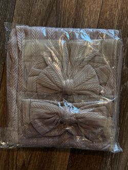 Brown cotton receiving blanket / headband / hat