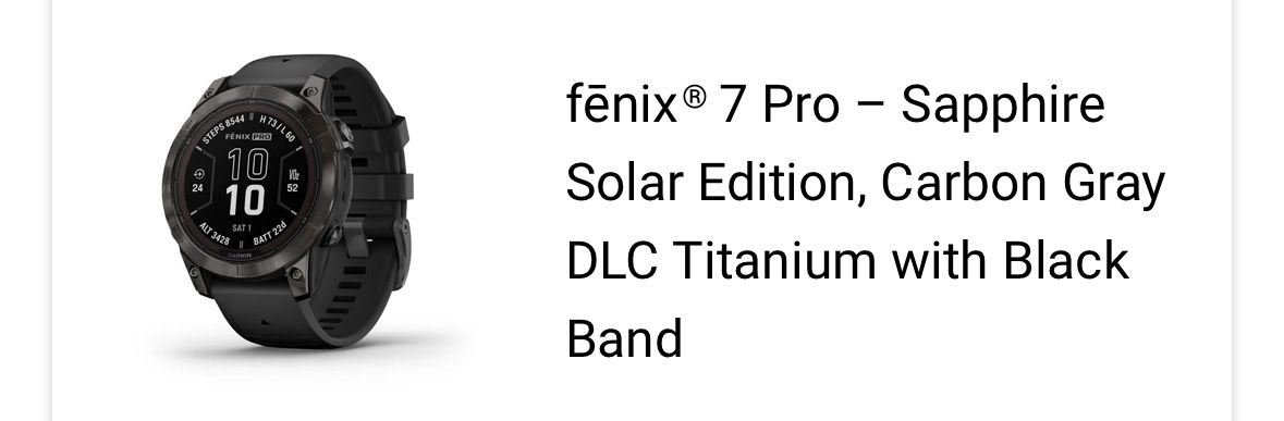 Garmin fēnix® 7 Pro Solar Saphire