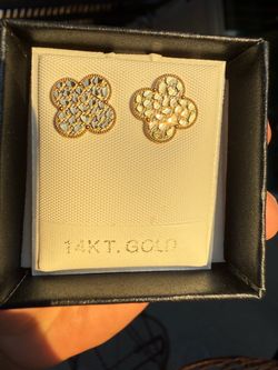 14K 4LeafClover Earrings
