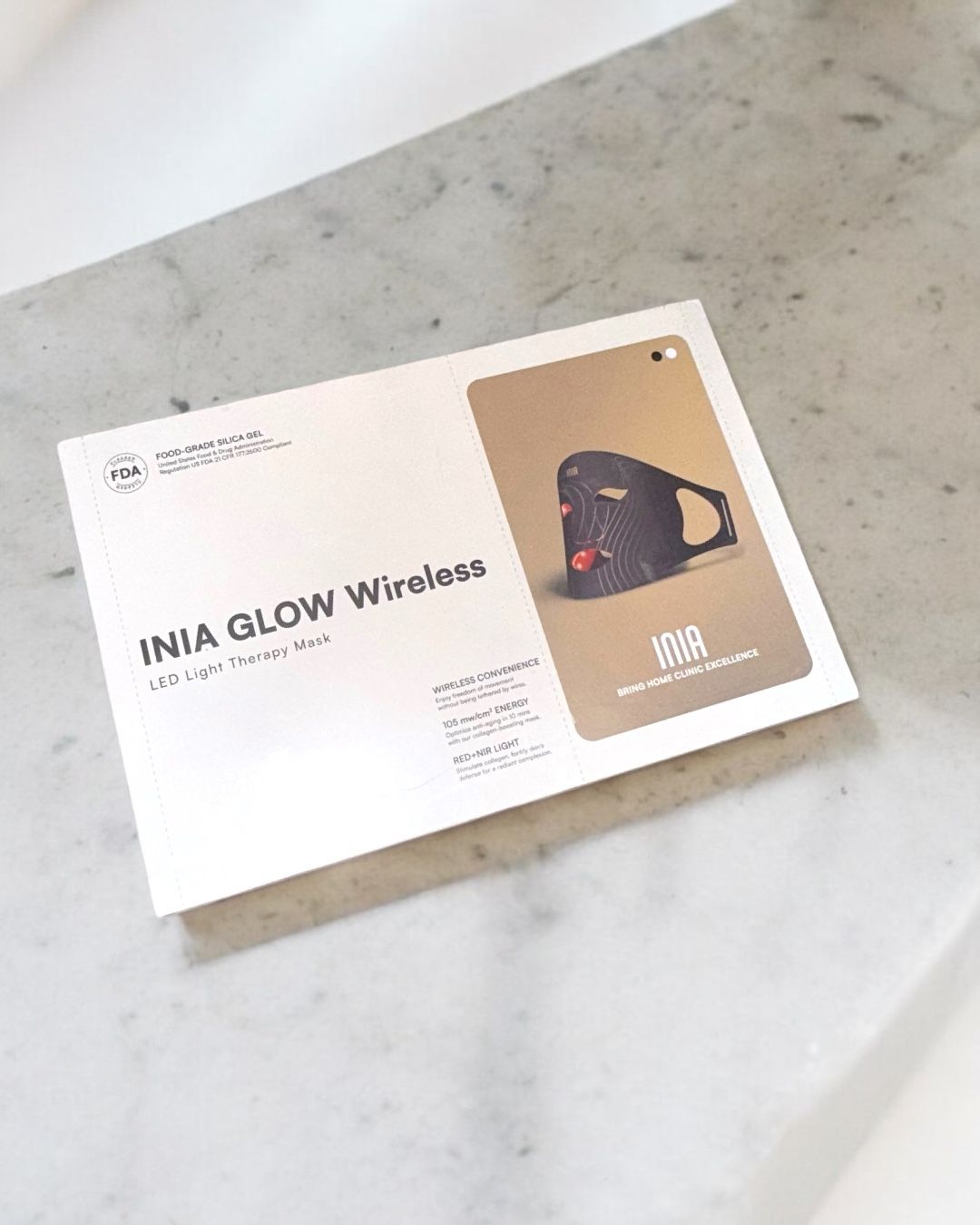 Red Light Therapy Mask for Face, Glow Wireless LED Face Mask Light Therapy with Near-Infrared Red Light (NIR), Rechargeable and Ergonomic Design for H