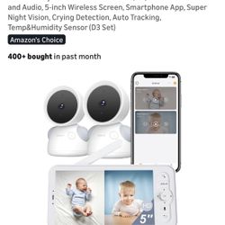 New | ARENTI Baby Monitor with 2 Cameras, 2K/3MP WiFi 6 Camera and Audio, 5-inch Wireless Screen