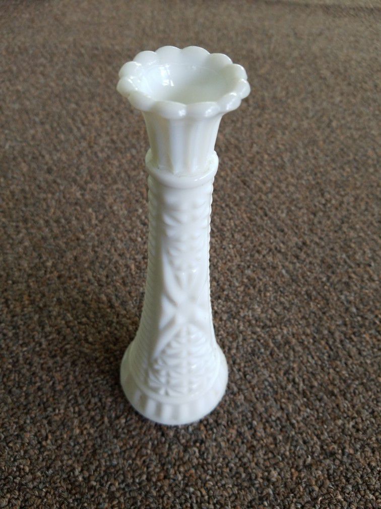 Milk Glass Flower Vase