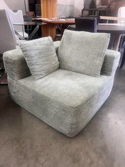 Corner Modular Boneless SofaChair. Sage Color with 2 Pillows