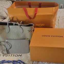 AUTHENTIC LOUIS VUITTON NEVERFULL MM SET