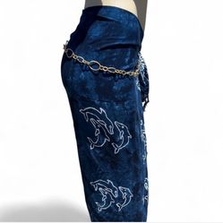 dolphin print beach cover up skirt