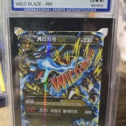 2014 POKEMON KOREAN XY WILD BLAZE M CHARIZARD EX 055 ISA10 (LOW POP ON PSA)