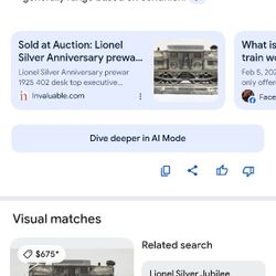 Lionel Silver Anniversary prewar 1925 402 desk top executive paperweight train