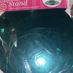 3 Tier Cupcake Stand Birthday Party Green 