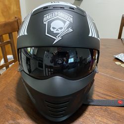 Harley Davidson White Lightning Modular Helmet Large