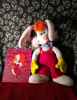 Vintage from 1987 Disneyland Rodger rabbit and hand drawn picture