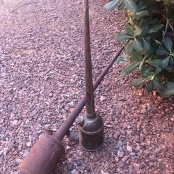 New York Central Station Railroad Oiler Can & Unmarked Oiler Can