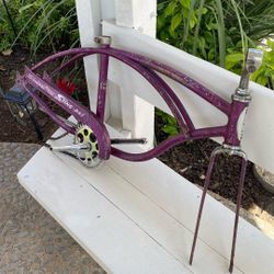Vintage 20” Schwinn Stingray, 1966 Plum Purple, Needs The Stem Removed, Sting-Ray, 60s, Project Bike, Easy Assembly Needed